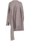 Niccolò Pasqualetti Asymmetrical Unstructured Sweater In Beige In Brown
