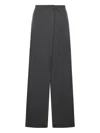 Niccolò Pasqualetti Asymmetric Wool Trousers In Gray