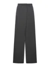 Niccolò Pasqualetti Asymmetric Wool Trousers In Gray