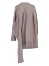 Niccolò Pasqualetti Asymmetrical Unstructured Sweater In Beige