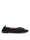 Niccolò Pasqualetti Obliqua Soft Leather Ballet Flats In Black