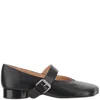 Niccolò Pasqualetti Obliqua Strap Ballerinas In Black