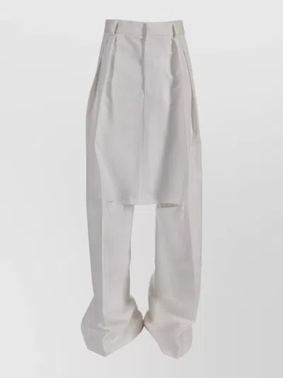 Niccolò Pasqualetti Brezza Skirt Trousers Japanese Cotton Twill In Gray