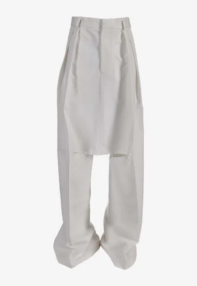 Niccolò Pasqualetti Brezza Skirt-style Pants In Gray