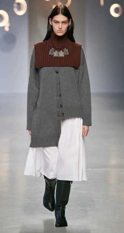 Niccolò Pasqualetti Capote Shrug - Wool Yarn In Brown