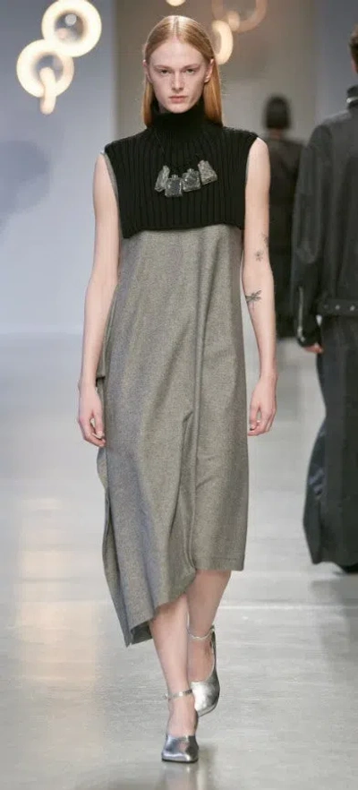 Niccolò Pasqualetti Capote Shrug Wool Yarn In Black