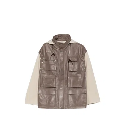 Niccolò Pasqualetti Carico Pocket Hooded Jacket In Brown
