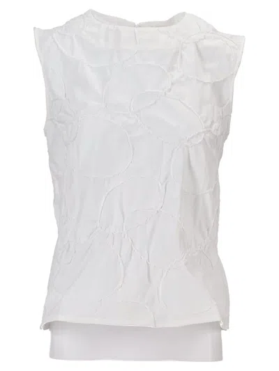 NICCOLÒ PASQUALETTI NICCOLÒ PASQUALETTI CARTA TANK - ELASTIC RING EMBROIDERED POPLIN