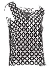 Niccolò Pasqualetti Carta Tank - Geometric Lace Embroidery In Black