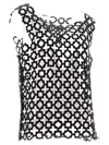 Niccolò Pasqualetti Carta Tank - Geometric Lace Embroidery In Black