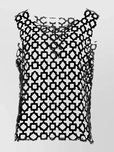 Niccolò Pasqualetti Carta Tank Top Geometric Lace Embroidery In Multi