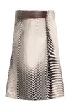 Niccolò Pasqualetti Chimera Belted Printed-silk Midi Skirt