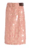 Niccolò Pasqualetti Chimera Belted Sequin Midi Skirt In Pink