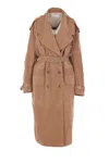 Niccolò Pasqualetti Chain-detailed Suede Trench Coat