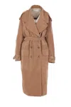 Niccolò Pasqualetti Chain-detailed Suede Trench Coat