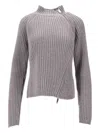 Niccolò Pasqualetti Corazza Zip-detail Sweater In Gray