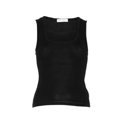 Niccolò Pasqualetti Corda Ribbed Tank Top In Black