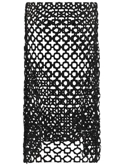 NICCOLÒ PASQUALETTI COTTON SKIRT WITH GEOMETRIC PATTERN
