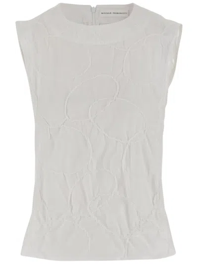 NICCOLÒ PASQUALETTI NICCOLÒ PASQUALETTI COTTON TANK TOP WITH EMBROIDERY