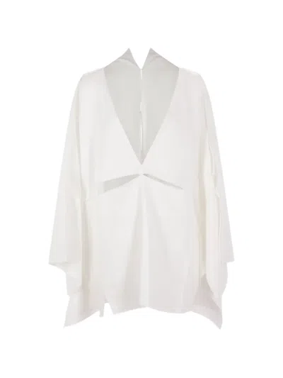 Niccolò Pasqualetti Cut-out Panelled Shirt In White