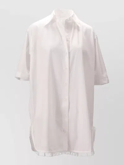Niccolò Pasqualetti Douglas Short Sleeve Cotton Poplin Shirt In White