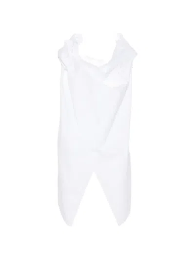 Niccolò Pasqualetti Draped Asymmetric Top In White