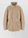 Niccolò Pasqualetti Drawstring Hem High Collar Utility Jacket In Brown