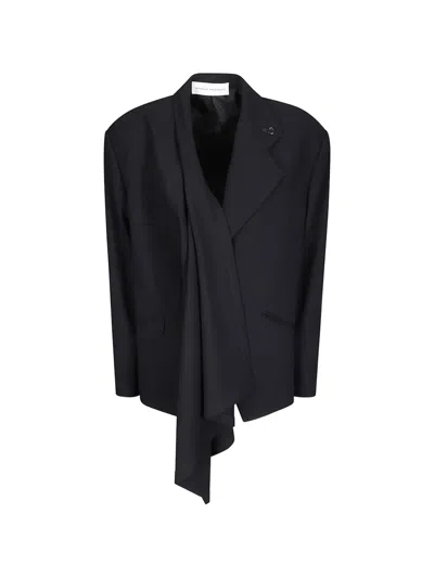 Niccolò Pasqualetti Epsilon Draped Blazer In Blue