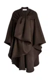 Niccolò Pasqualetti Falena Oversized Wool-cashmere Cape In Brown