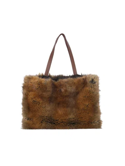 Niccolò Pasqualetti Faux Fur Tote Bag - Brown