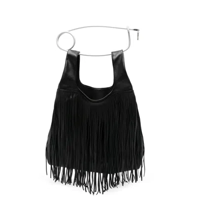 Niccolò Pasqualetti Fringed Tote Bag In Black