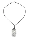Niccolò Pasqualetti Glass-enclosed Net Necklace In Black