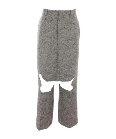 Niccolò Pasqualetti Gonna Pantalone Eolico In Tweed Melange