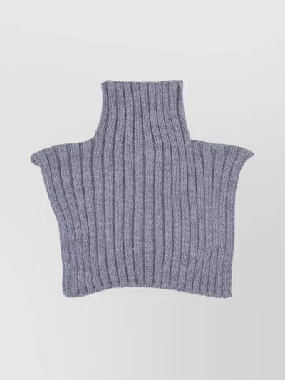 Niccolò Pasqualetti High Neck Sleeveless Knitwear Shrug In Purple