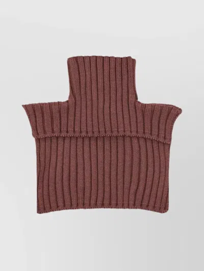 Niccolò Pasqualetti High Neck Sleeveless Knitwear Shrug In Red