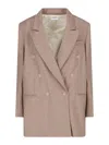 Niccolò Pasqualetti Double-breasted Blazer In Beige Virgin Wool In Beige