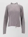Niccolò Pasqualetti Knitwear Top With Mock Neck And Long Sleeves In Purple