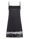 Niccolò Pasqualetti Lace-panel Slip Dress In Black