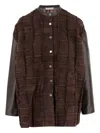 Niccolò Pasqualetti Leather Panelled Jacket In Brown