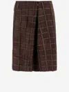 Niccolò Pasqualetti Patchwork Suede Skirt Panel Belt Loops In Brown