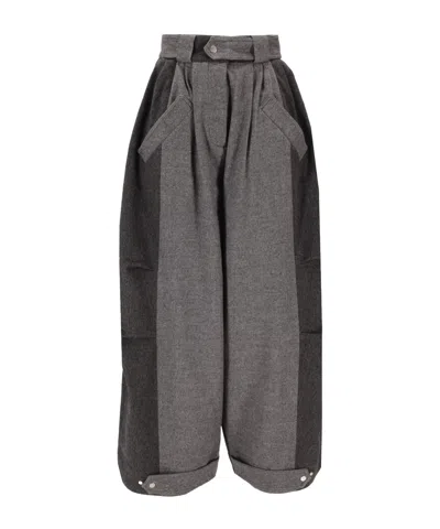 Niccolò Pasqualetti Luna Wide-legged Trousers In Animal Print