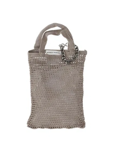 Niccolò Pasqualetti Macrame Tote In Sand