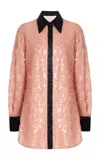 Niccolò Pasqualetti Marlene Pendant-sequined Shirt In Pink