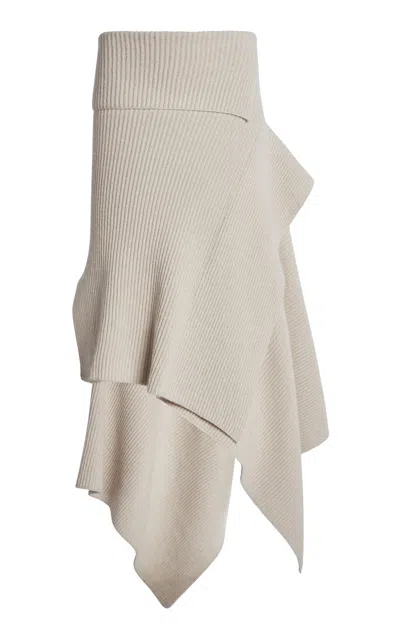 Niccolò Pasqualetti Mistero Convertible Cashmere-blend Midi Skirt In Off-white
