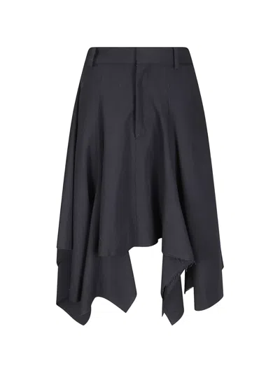 Niccolò Pasqualetti Nave Asymmetric Mini Skirt In Black