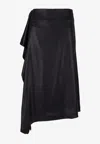 Niccolò Pasqualetti Nota Asymmetric Midi Skirt In Black
