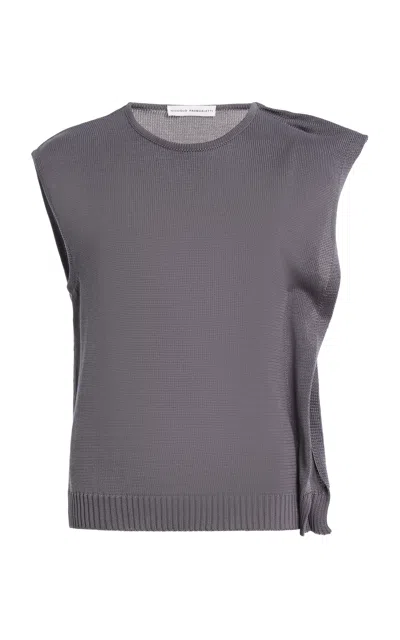 Niccolò Pasqualetti Nota Cotton Vest In Gray