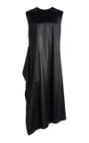 Niccolò Pasqualetti Nota Silk Satin Midi Slip Dress In Black