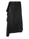 Niccolò Pasqualetti Nota Asymmetric Midi Skirt In Black