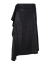 Niccolò Pasqualetti Nota Asymmetric Midi Skirt In Black